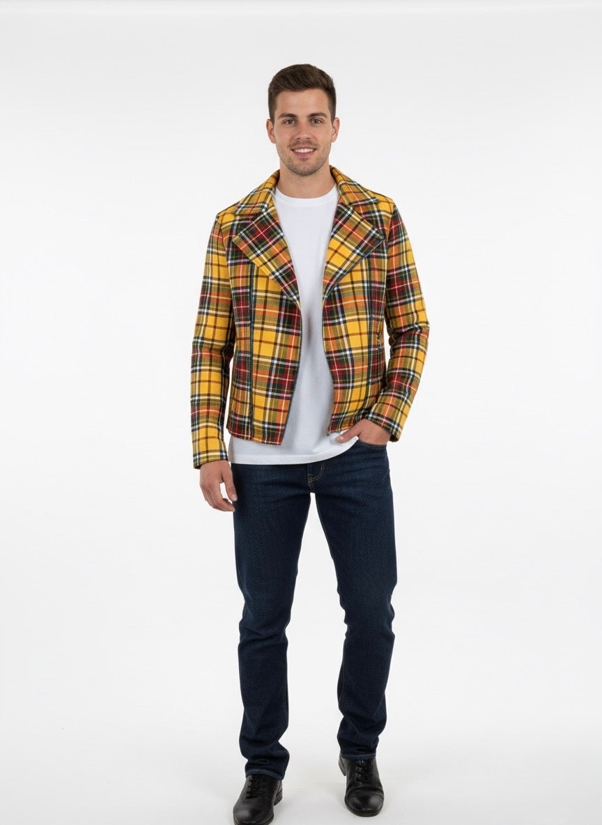 Chaqueta Biker Tartán 'Punk-Pop'