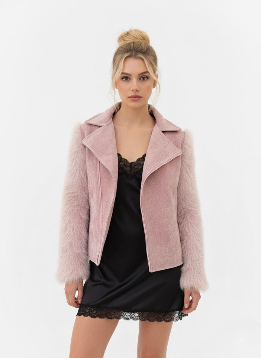 Chaqueta Biker Blush