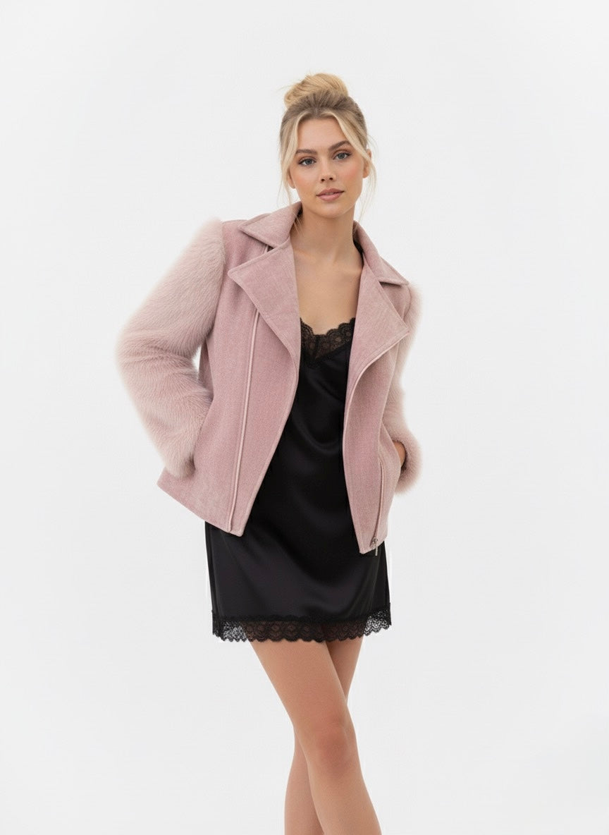 Chaqueta Biker Blush