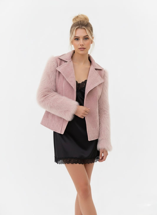 Chaqueta Biker Blush