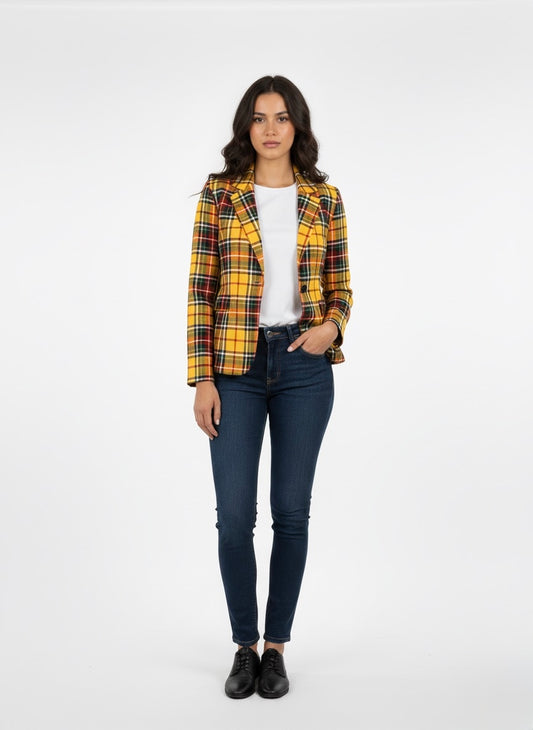 Chaqueta Biker Tartán 'Punk-Pop'