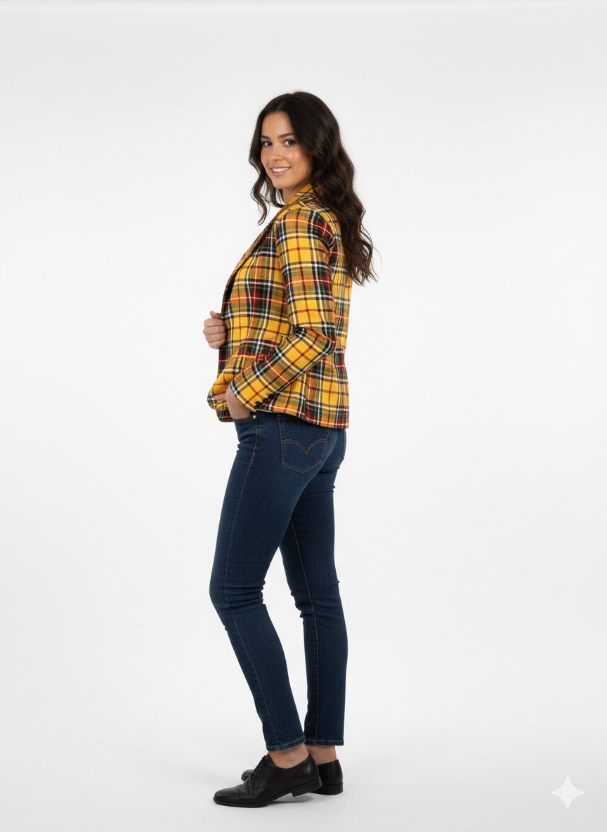 Chaqueta Biker Tartán 'Punk-Pop'